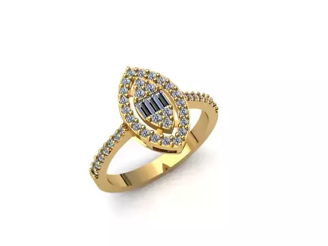 Marquise Illusion Engagement Ring  RG0009