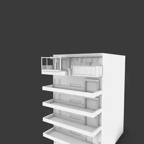 roofgareden building with balconies and balconies