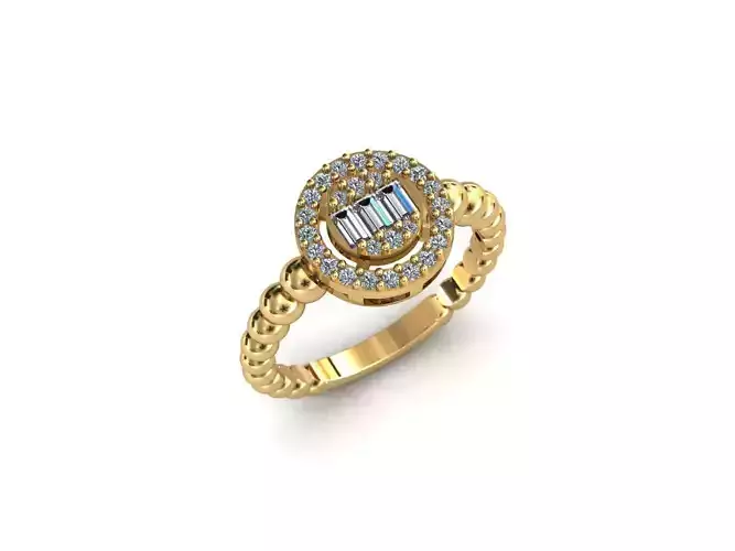 Round Illusion Engagement Ring  RG0011