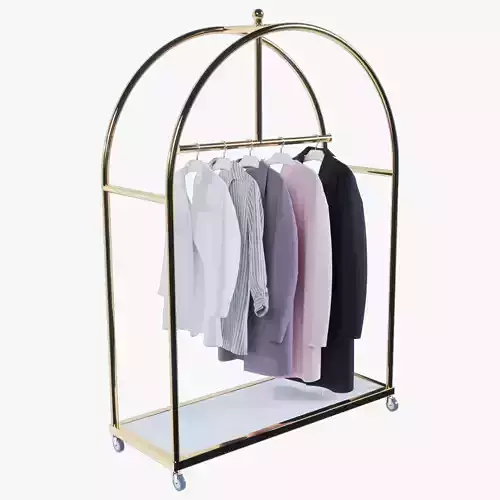 3D model dress hanger with wheels No dress 3D model