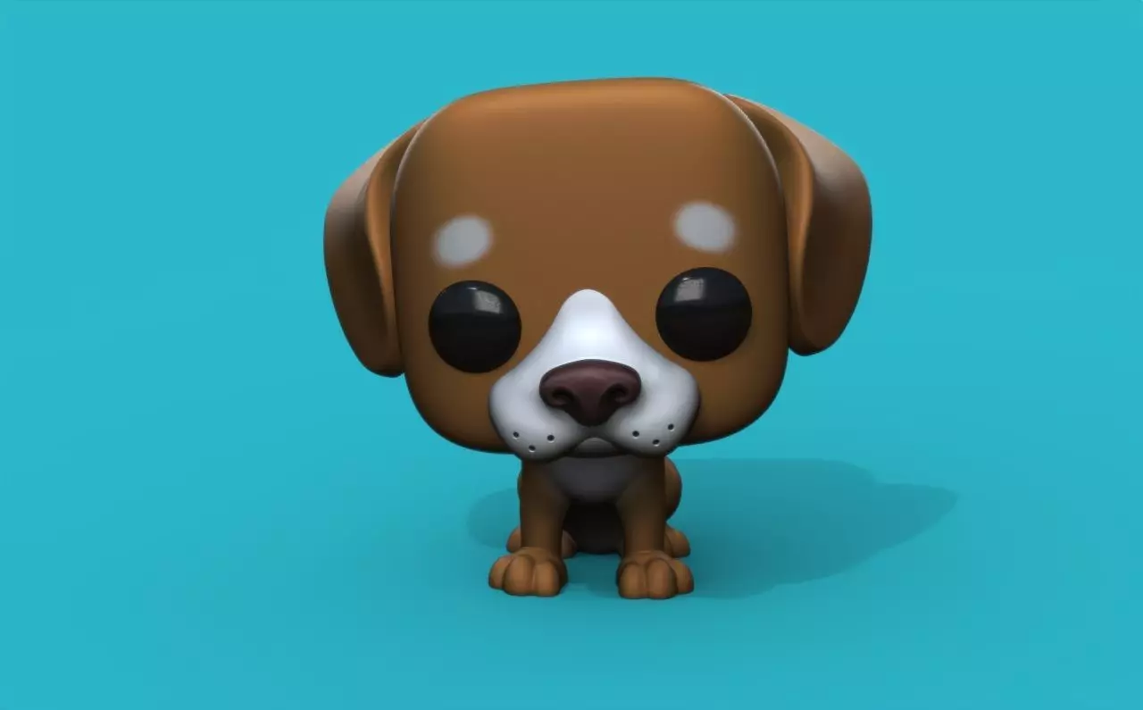 Cachorro funko pop dog 3D print model_0