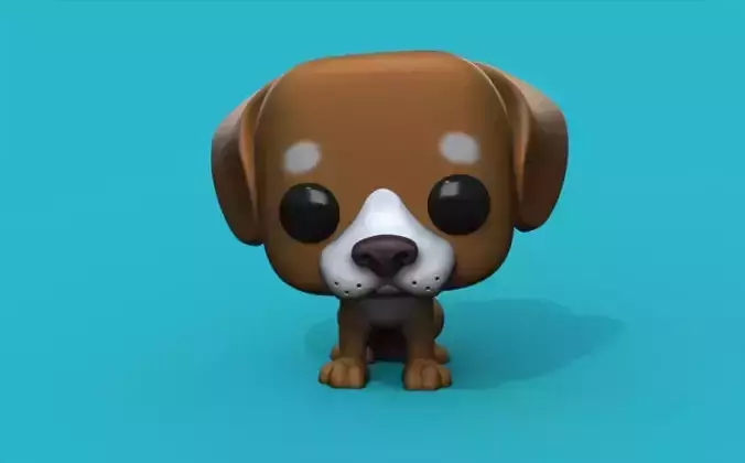 Cachorro funko pop dog 3D print model