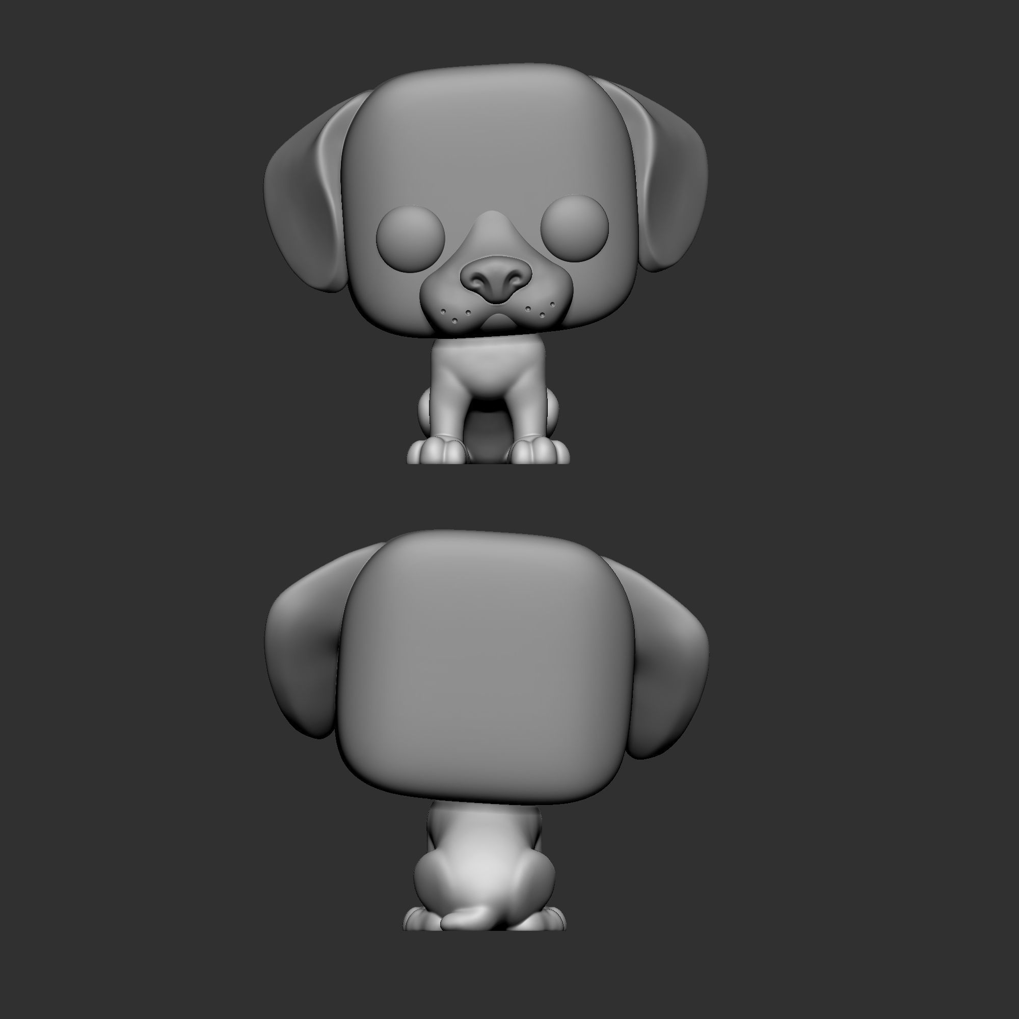Cachorro funko pop dog 3D print model_1