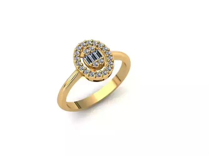Oval Illusion Engagement Ring  RG0013