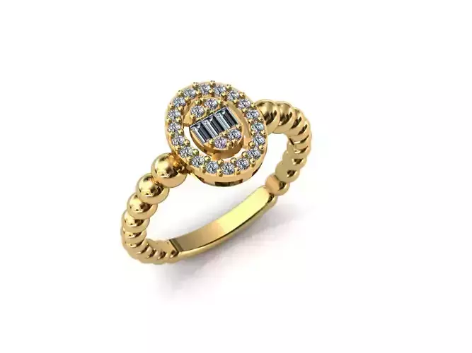 Oval Illusion Engagement Ring  RG0014