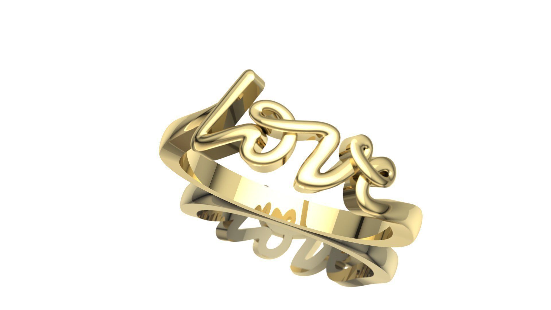 Love ring 3D model 3D print model_2