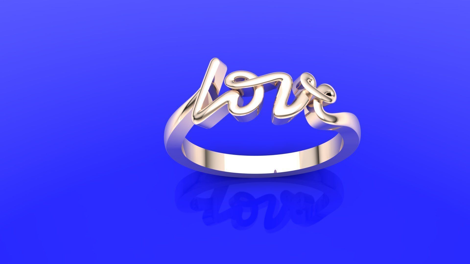 Love ring 3D model 3D print model_4