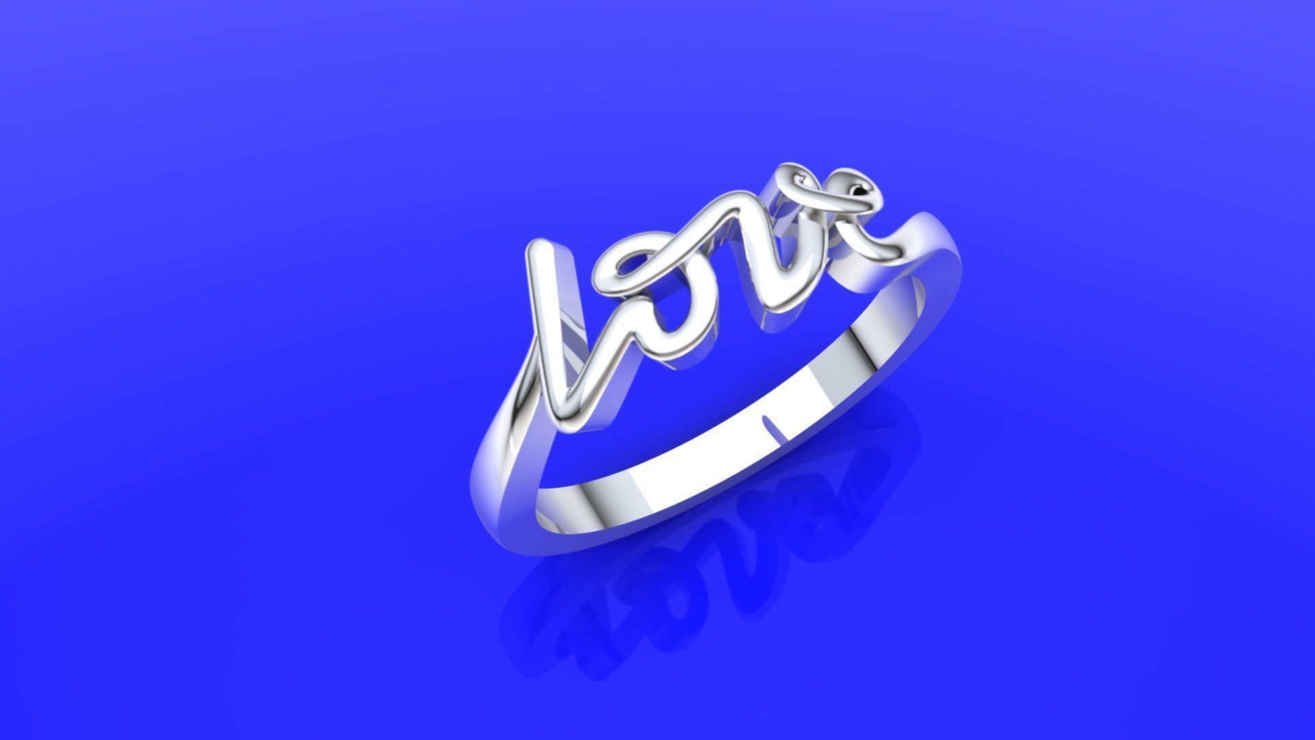 Love ring 3D model 3D print model_5