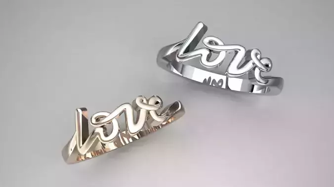 Love ring 3D model