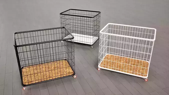 Industrial Goods Transport Trolley 3D model 3D model