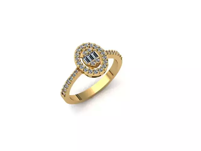 Oval Illusion Engagement Ring  RG0015