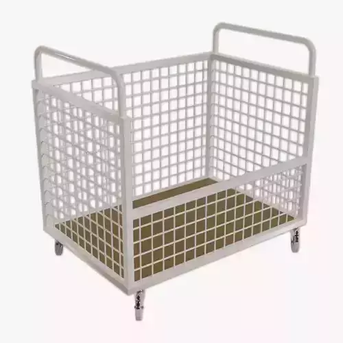 3D Industrial Goods Transport Trolley