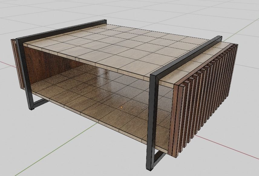 Mesa de Centro Retangular Inno 3D model_3