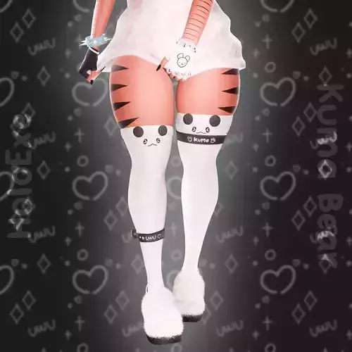 Kuma Stockings Low-poly 3D model