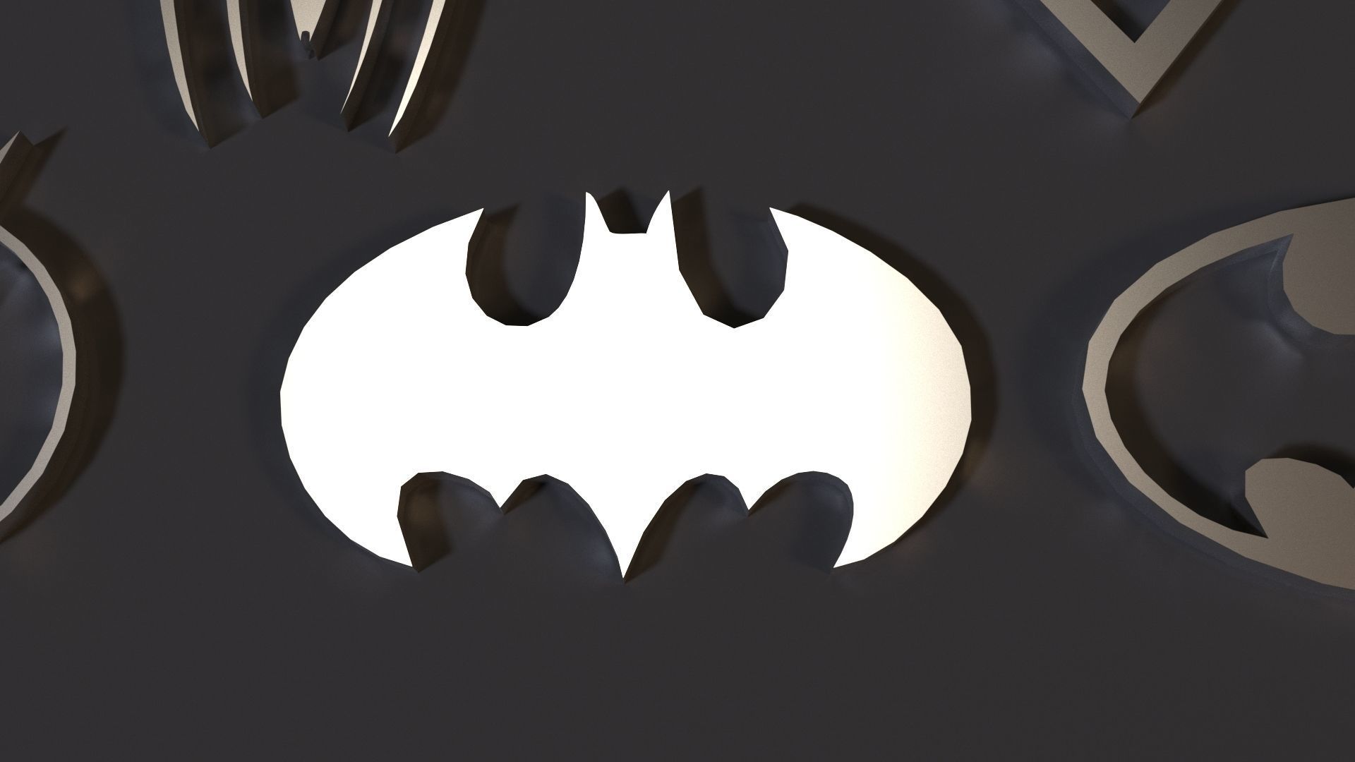 Superhero icons 3D print model_3