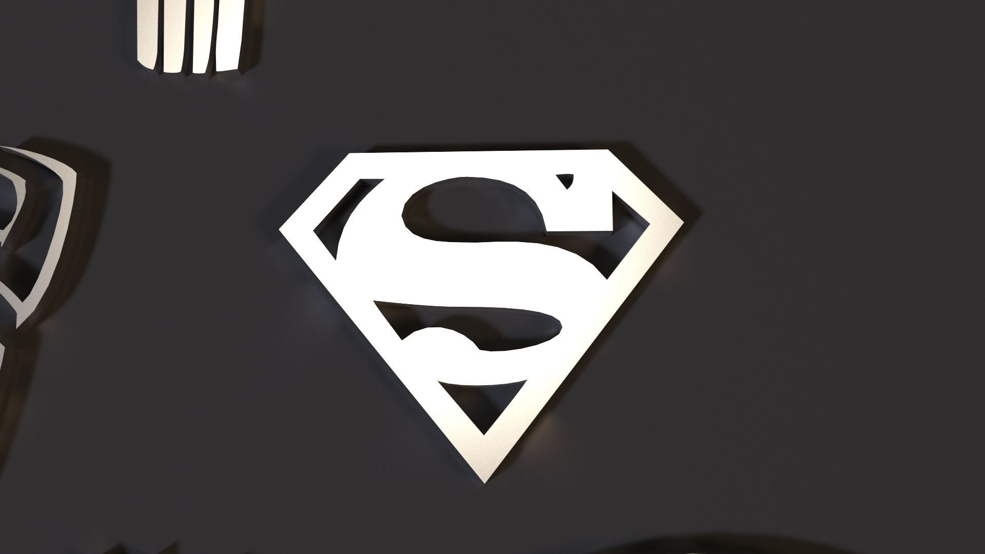 Superhero icons 3D print model_5