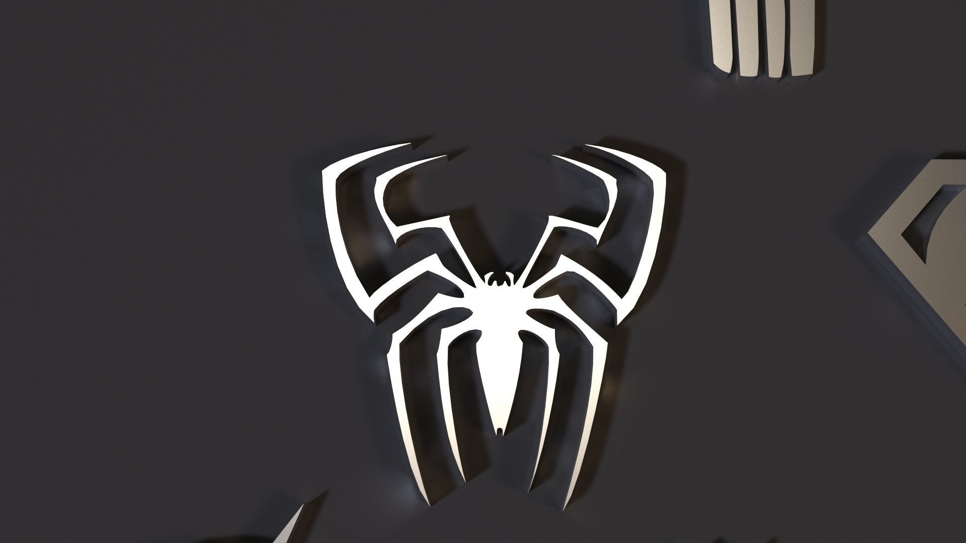 Superhero icons 3D print model_6