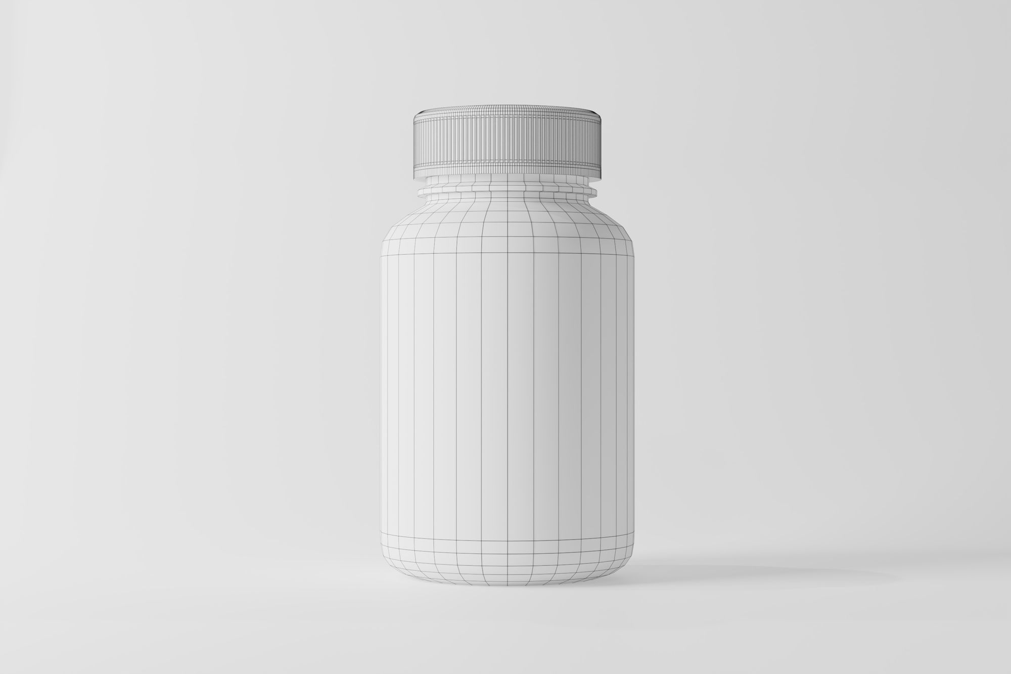 Clear Plastic Medicine bottle 3D model 3D model_2