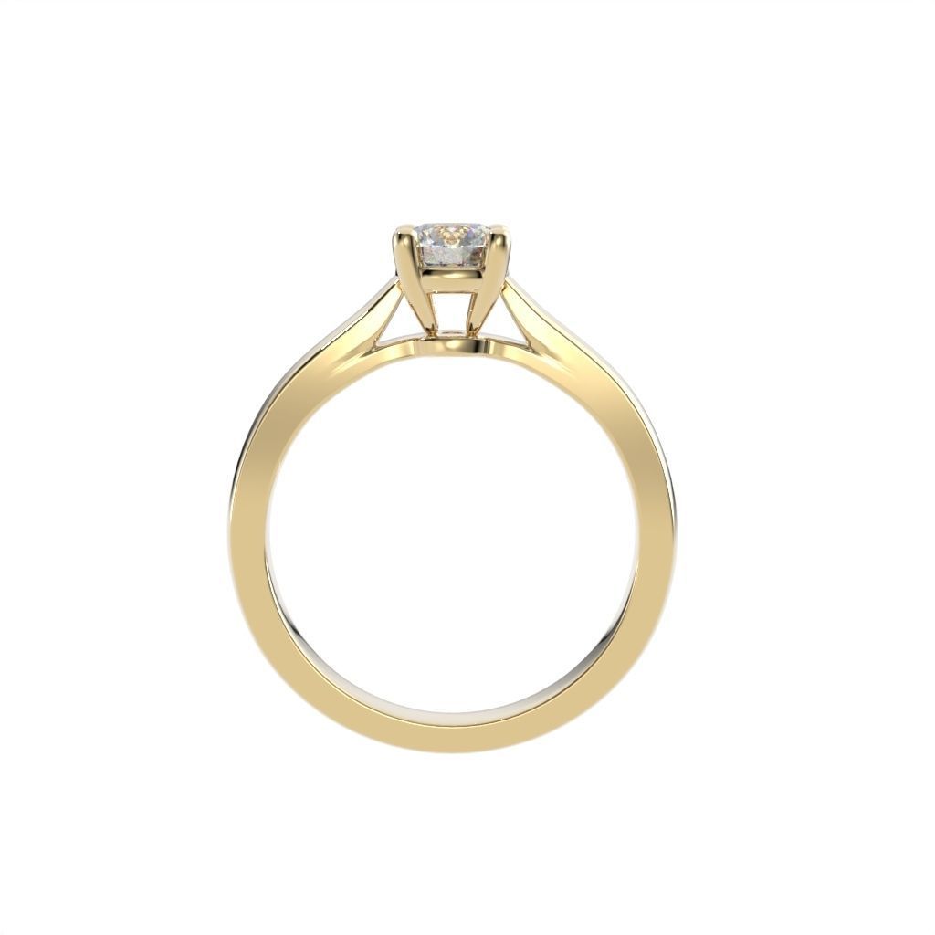 Solitaire rings c style N9 3D print model_35