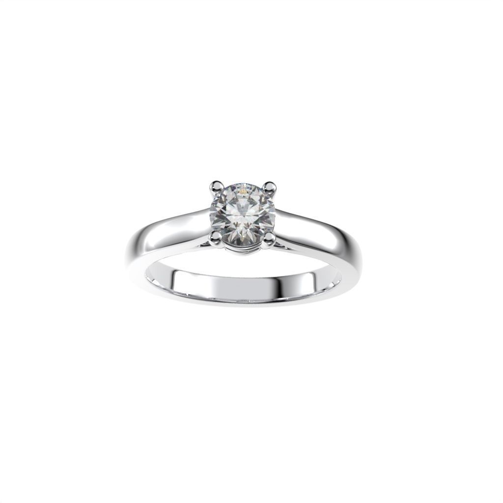 Solitaire rings c style N9 3D print model_25