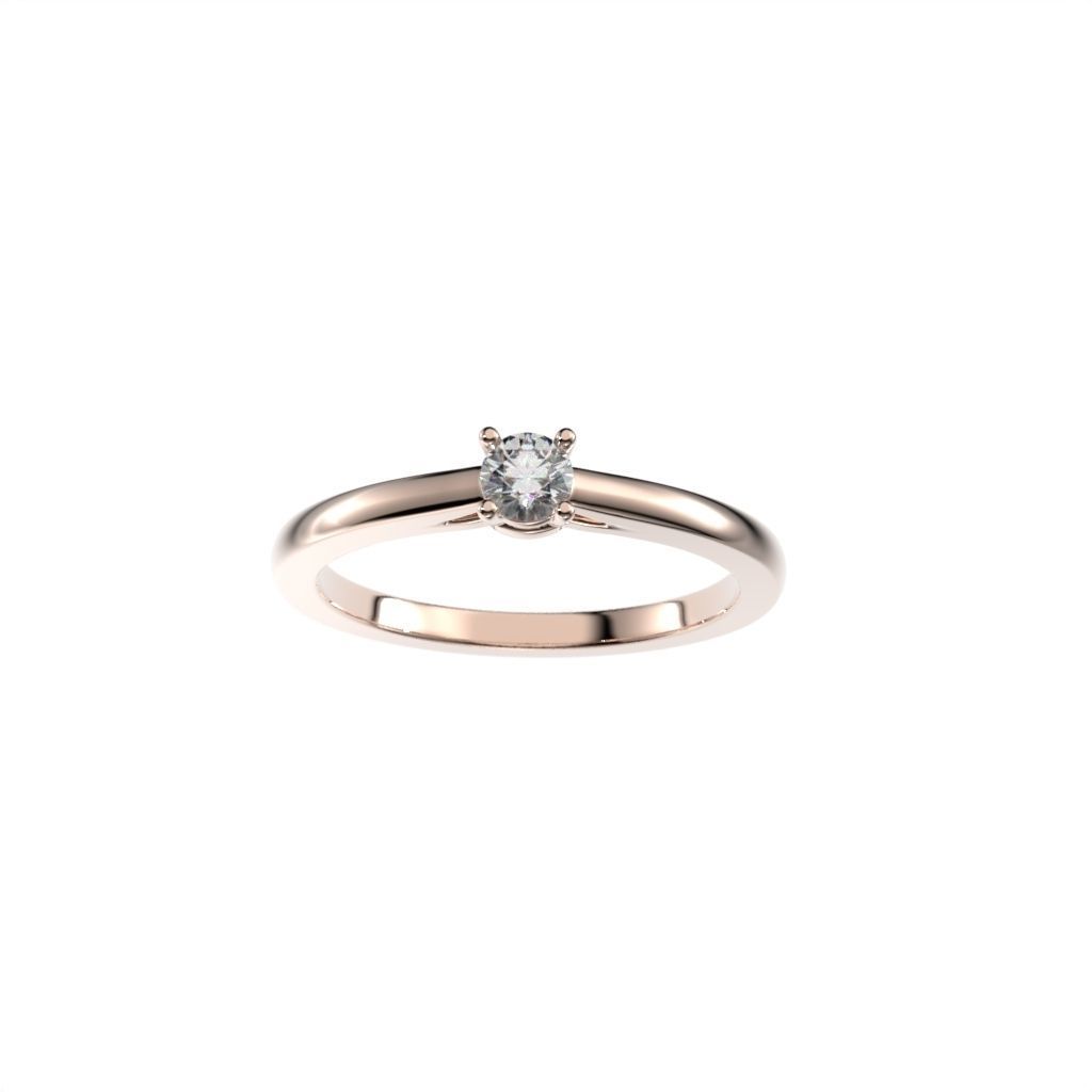 Solitaire rings c style N9 3D print model_33