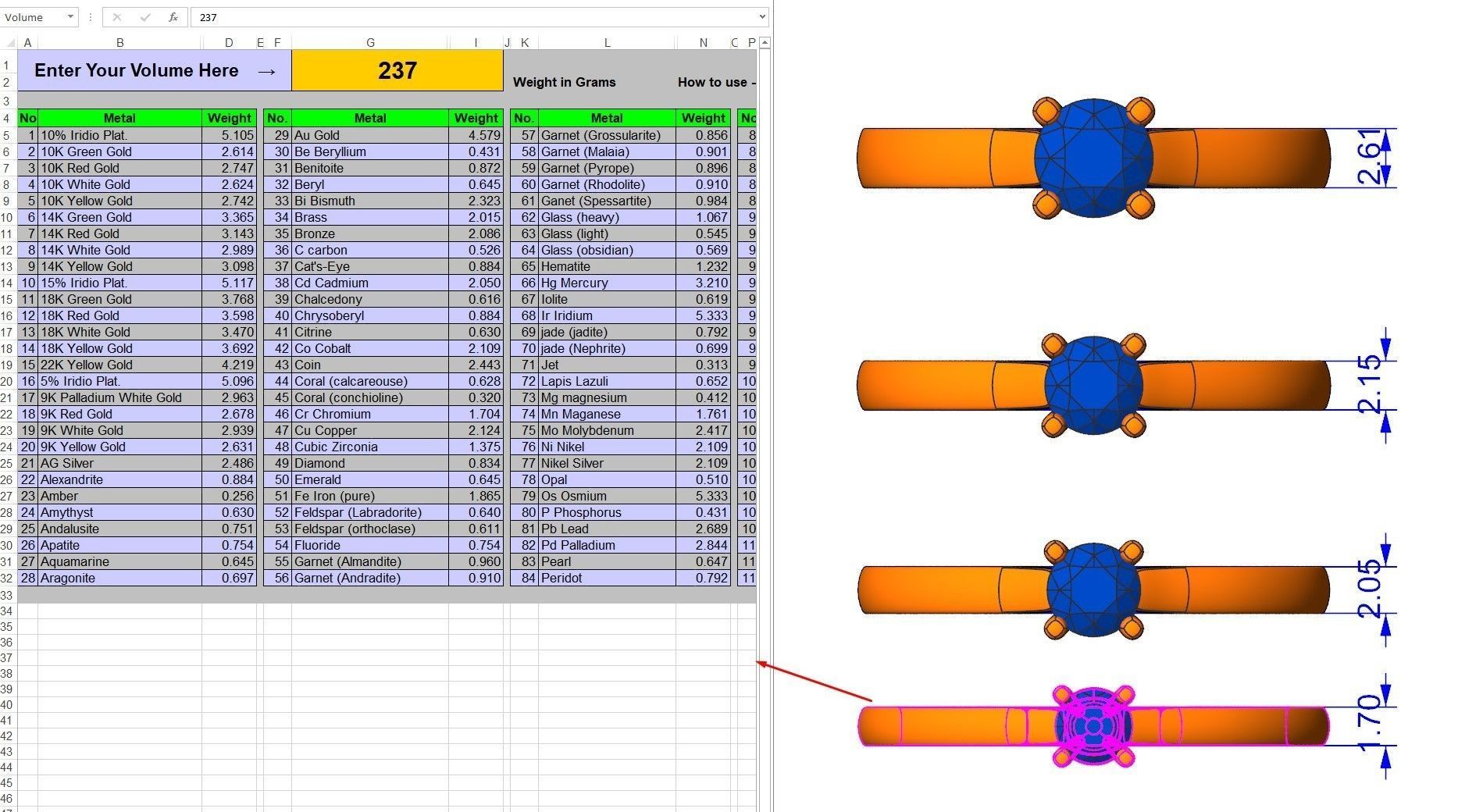 Solitaire rings c style N9 3D print model_7