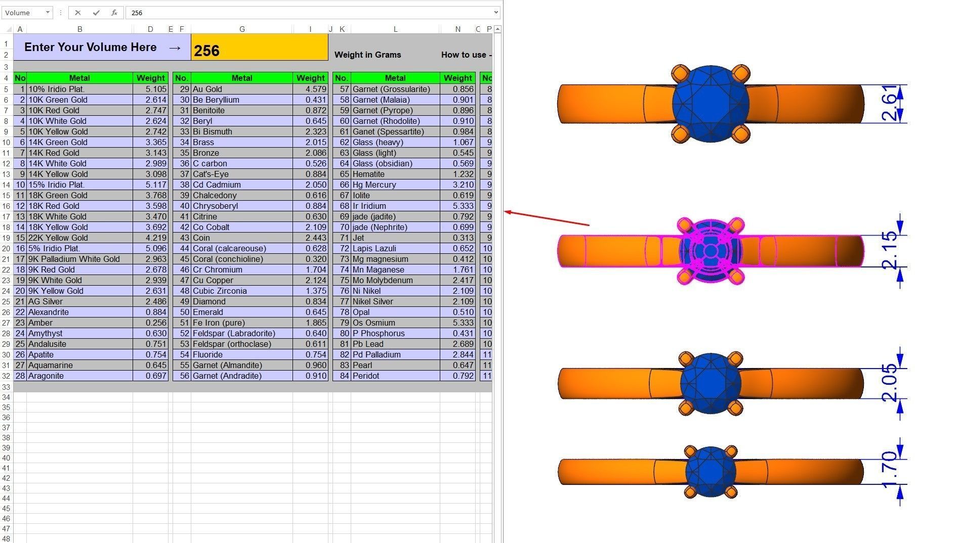 Solitaire rings c style N9 3D print model_5