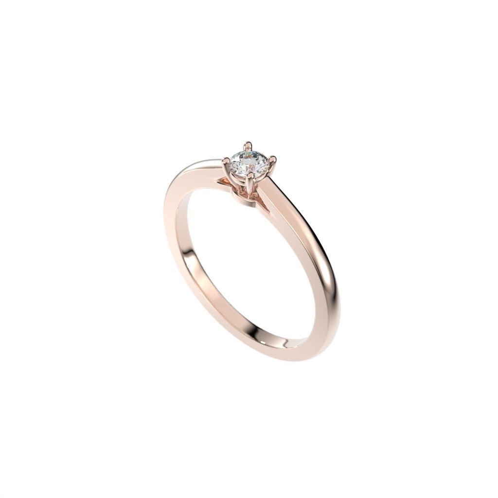 Solitaire rings c style N9 3D print model_21