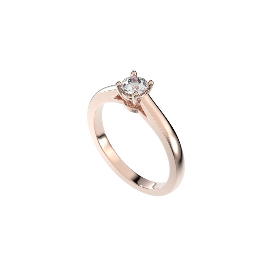 Solitaire rings c style N9 3D print model_15