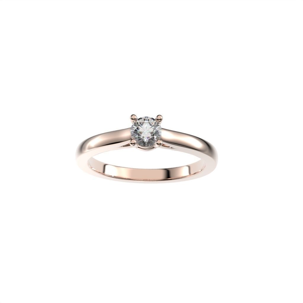 Solitaire rings c style N9 3D print model_30