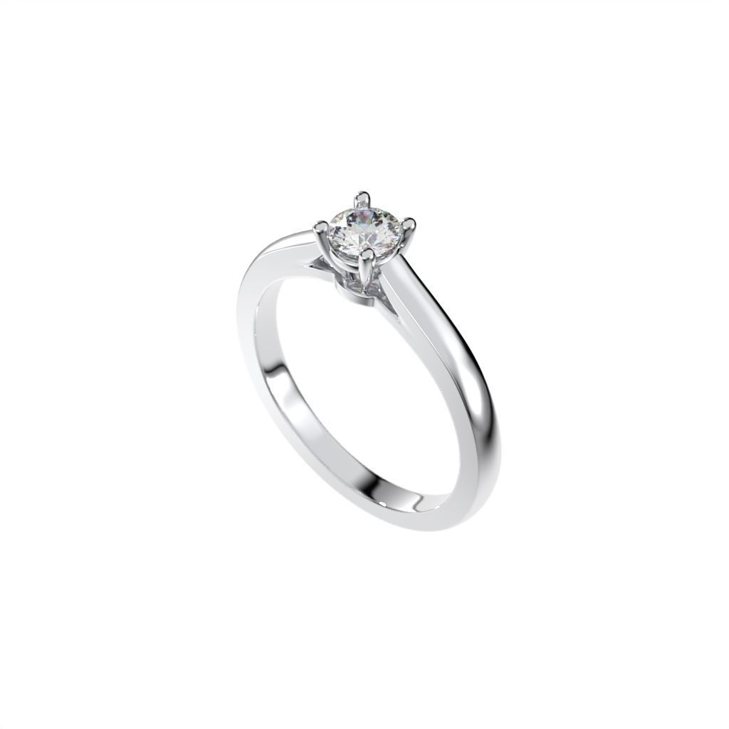 Solitaire rings c style N9 3D print model_16