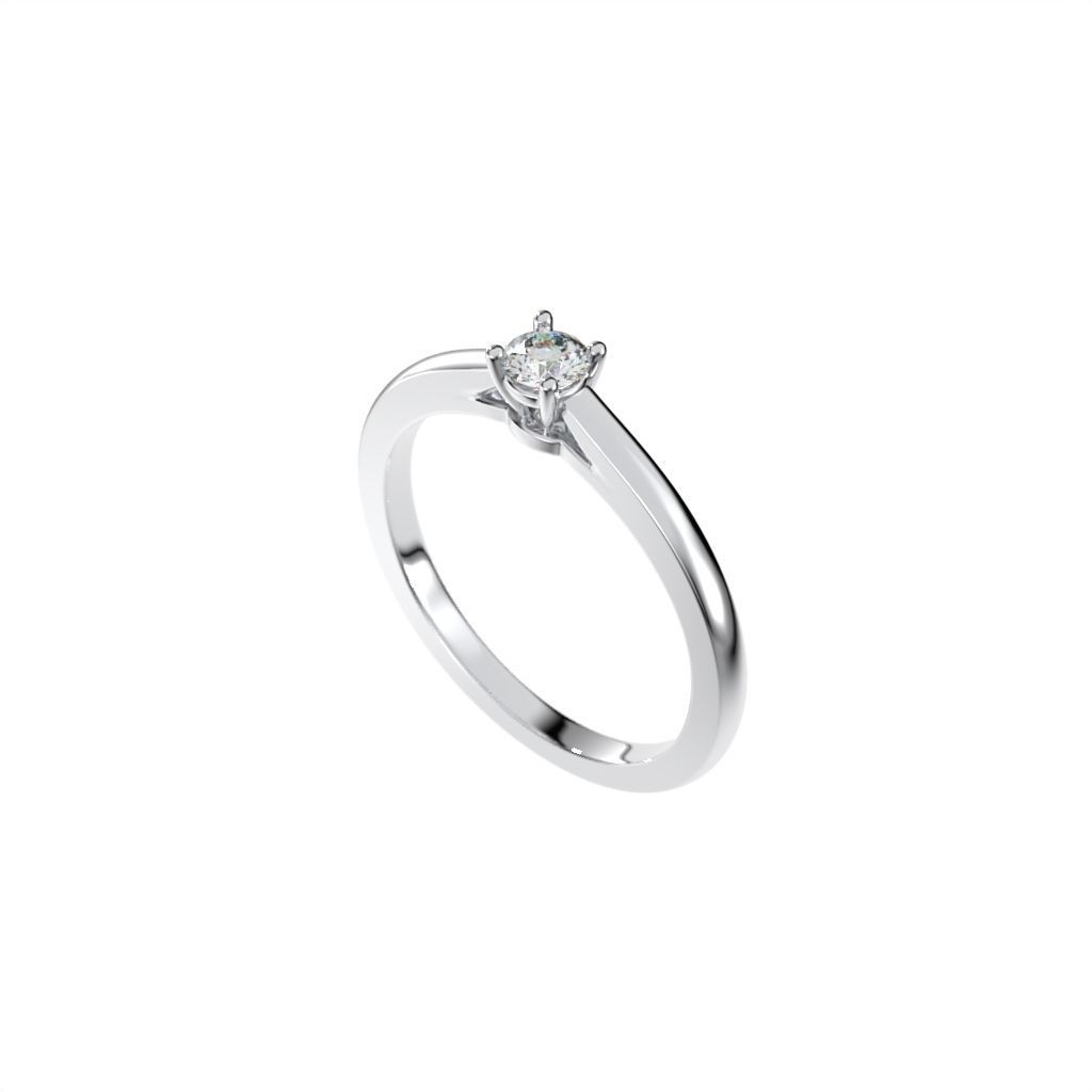 Solitaire rings c style N9 3D print model_22