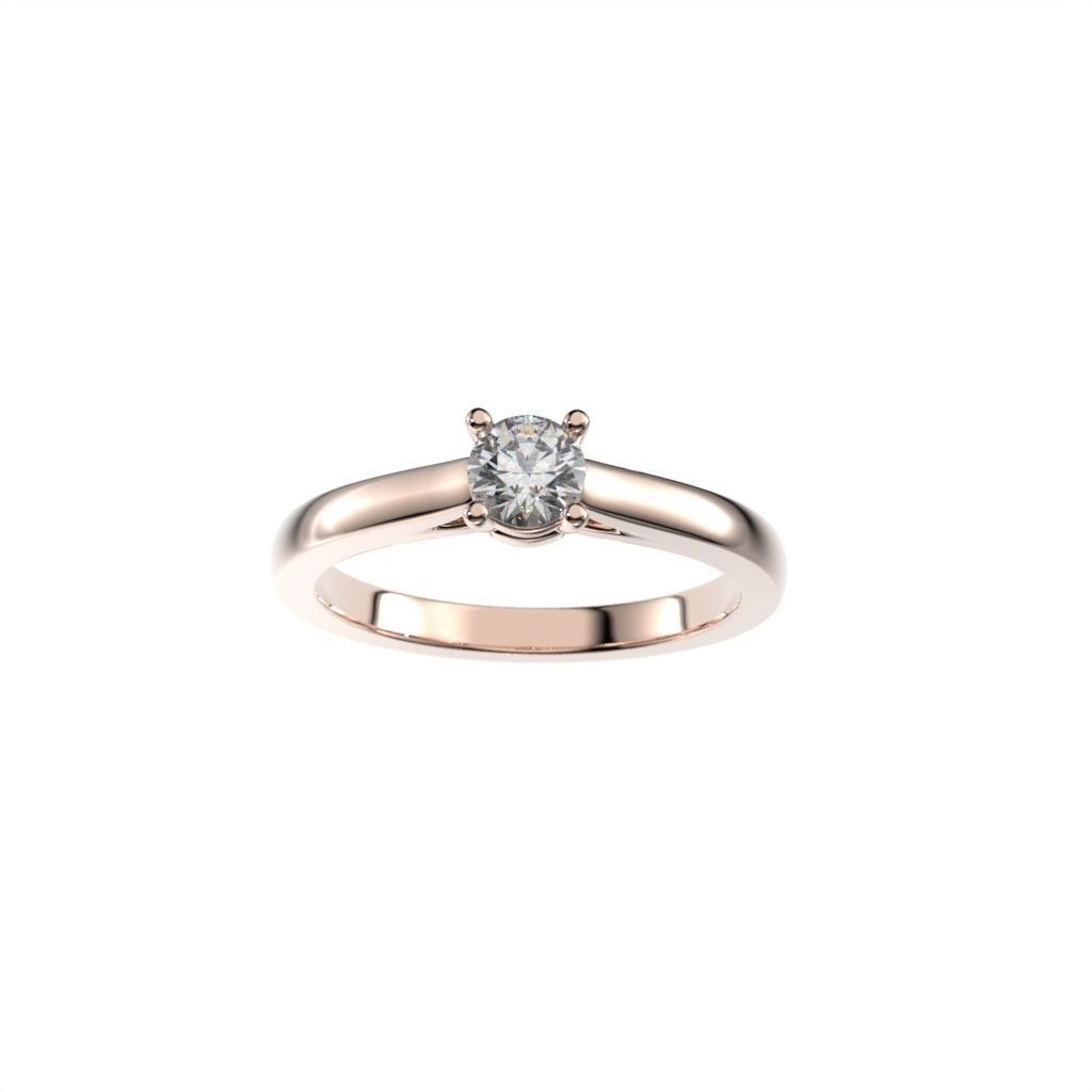 Solitaire rings c style N9 3D print model_27