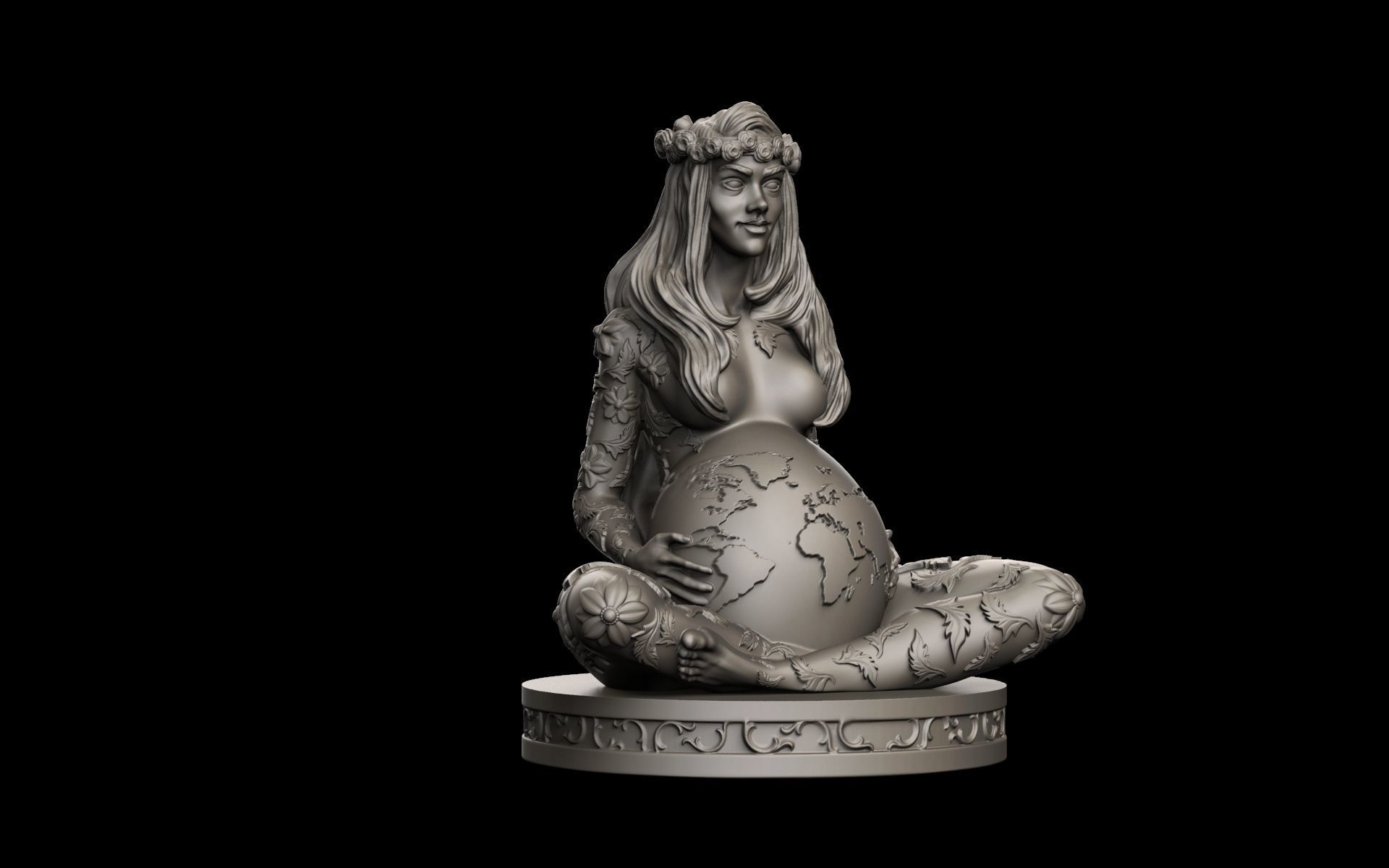 Gaia Mother Earth 3D print model_5