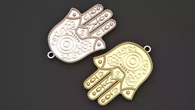 Hand of God Pendant 3D Model