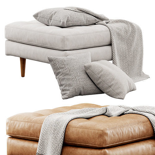 Napa Ottoman by Poly and Bark 3D model