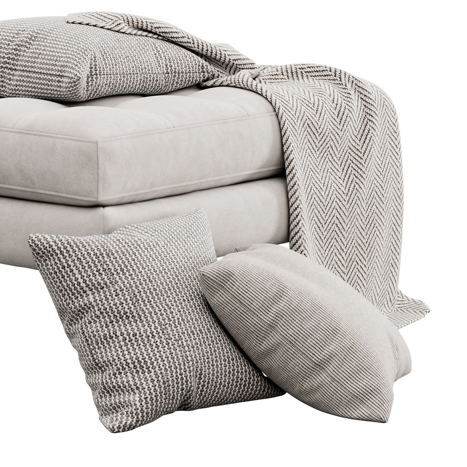 Napa Ottoman by Poly and Bark 3D model_5