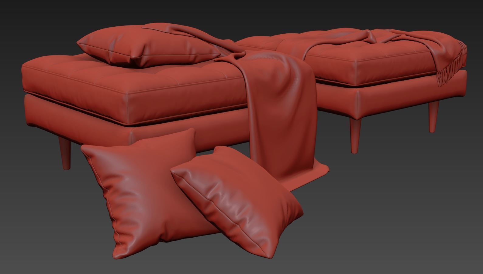 Napa Ottoman by Poly and Bark 3D model_10