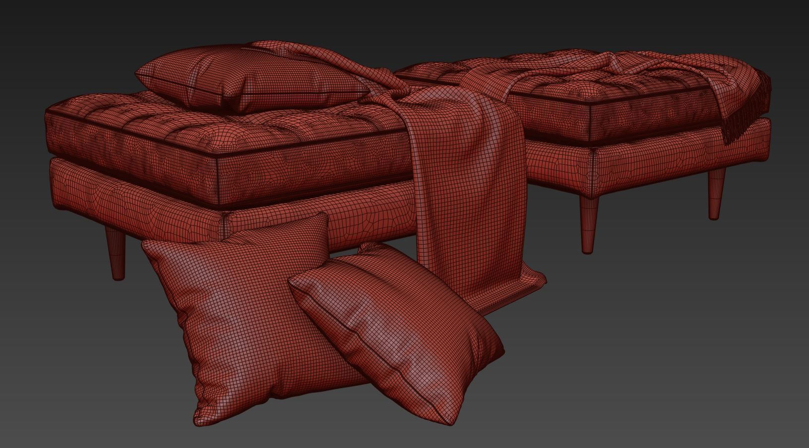 Napa Ottoman by Poly and Bark 3D model_9