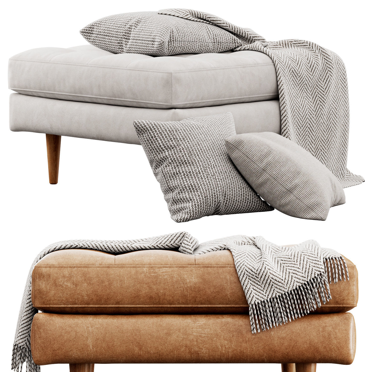 Napa Ottoman by Poly and Bark 3D model_3