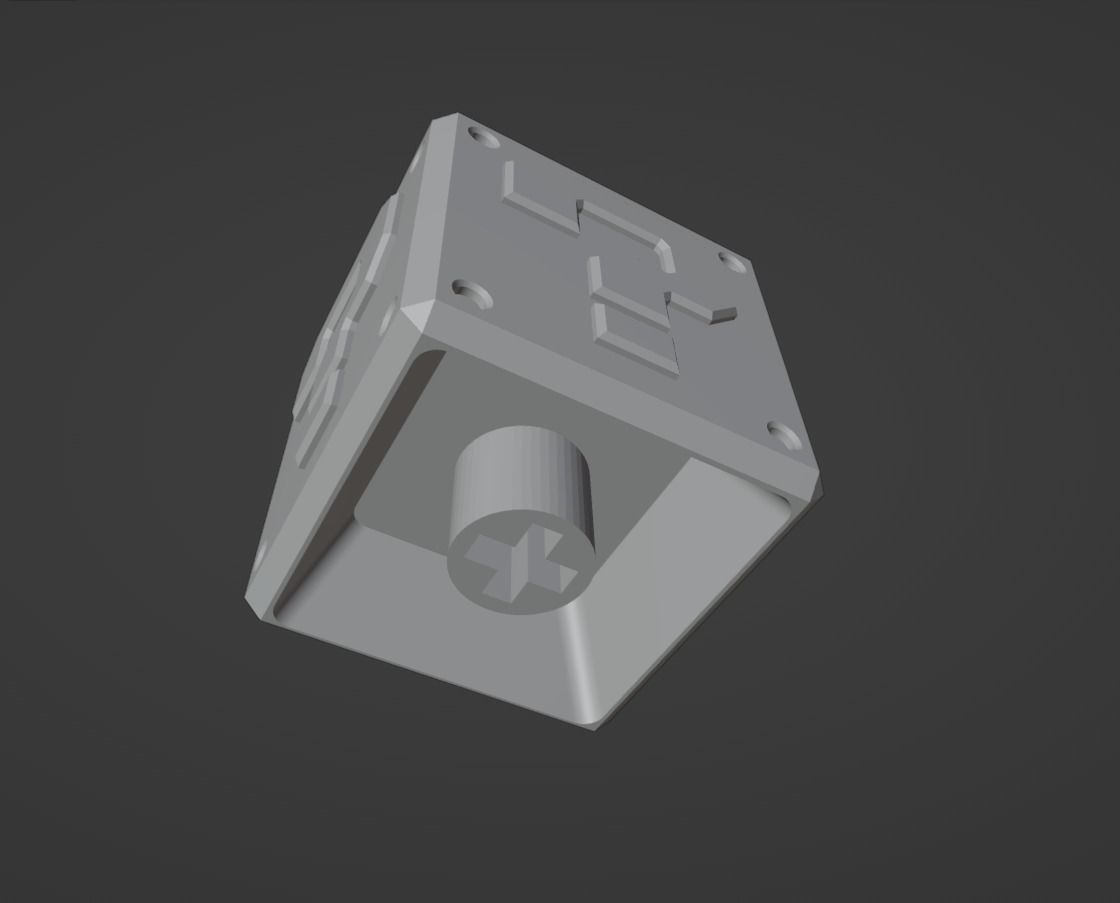 Mario Question Block Keycap 3D print model_1