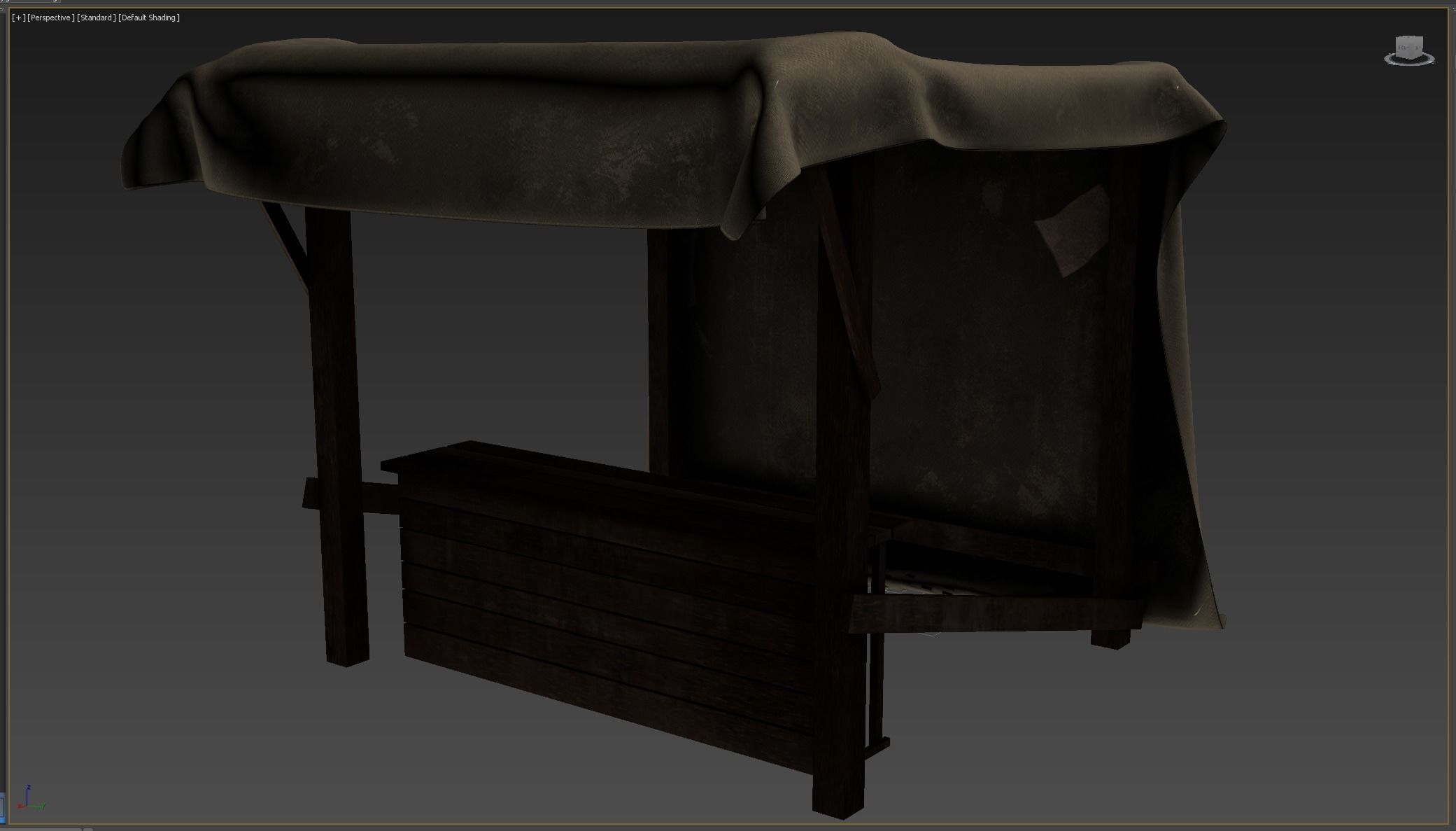 Market Stall Cotton Low-poly 3D model_8