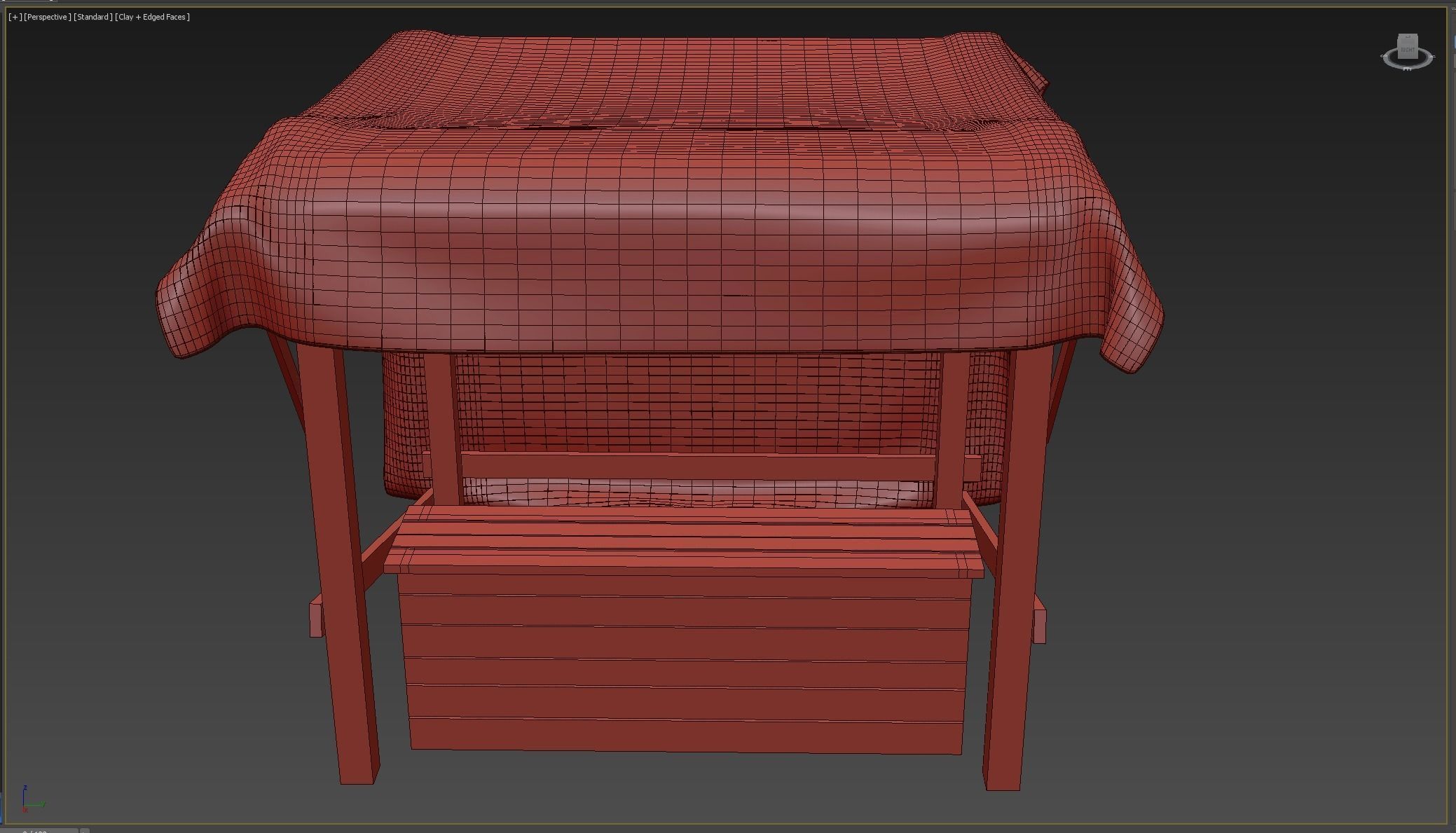 Market Stall Cotton Low-poly 3D model_5