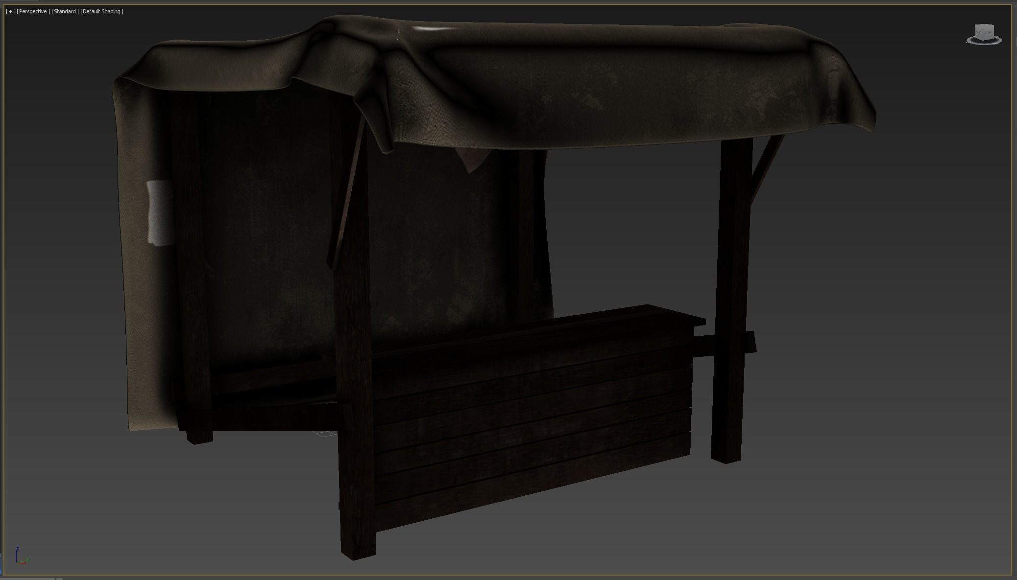 Market Stall Cotton Low-poly 3D model_6