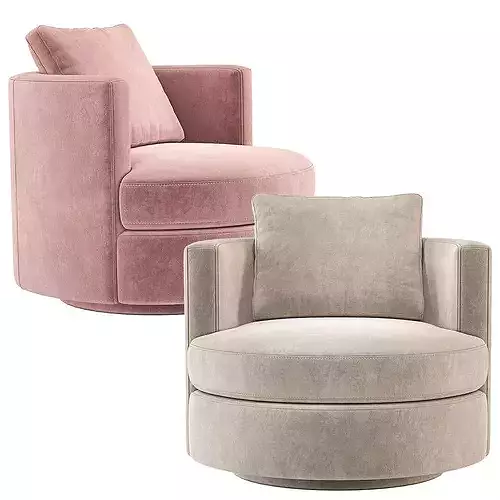 Wren Swivel Chair Restoration Hardware RH 3D model 2