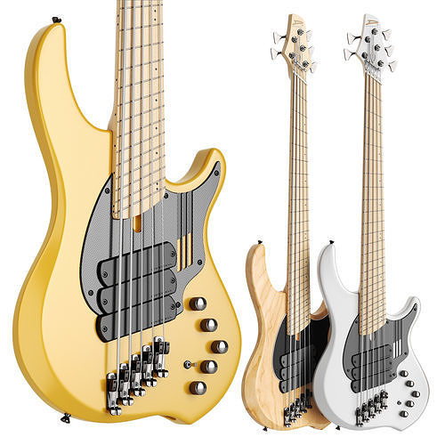 5 String Dingwall Bass Guitar 3d Model 3D model