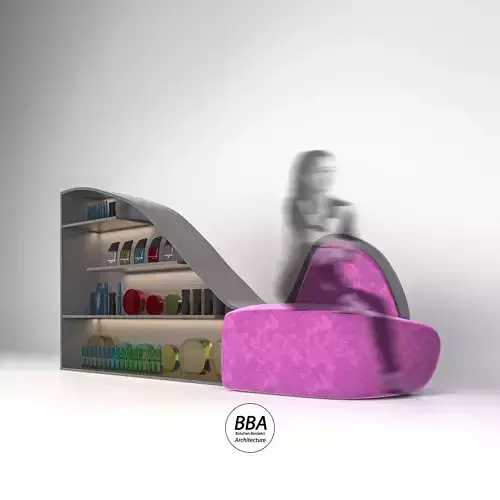 COSMETIC STAND-BOOKSHELF-SOFA-PARAMETRIC