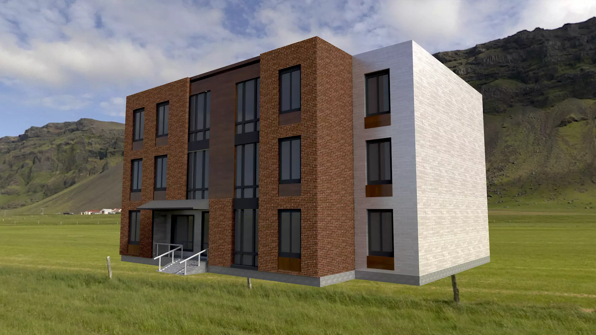 New building Low-poly 3D model