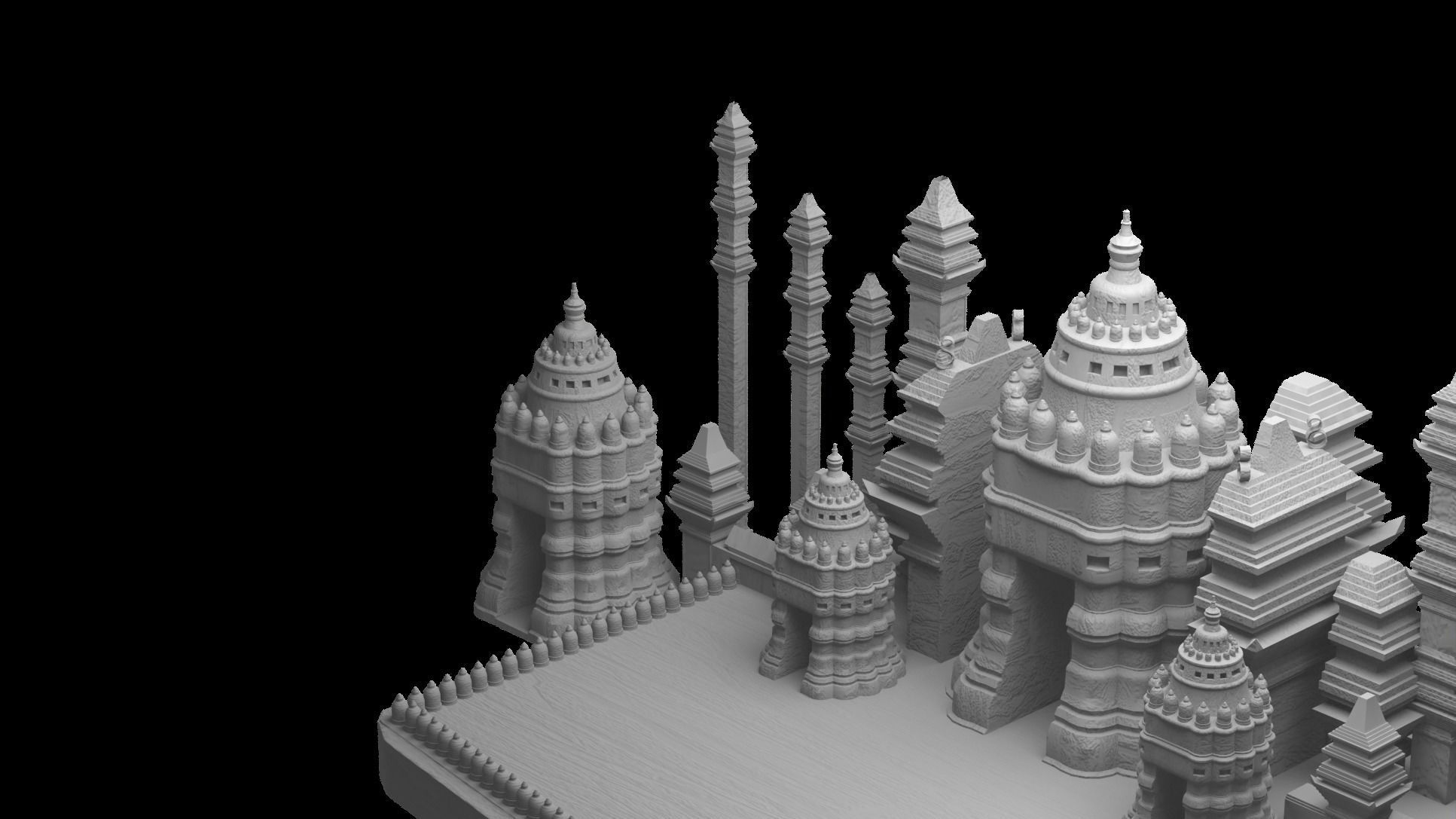 Prambanan Temple From Indonesia 3D model_2