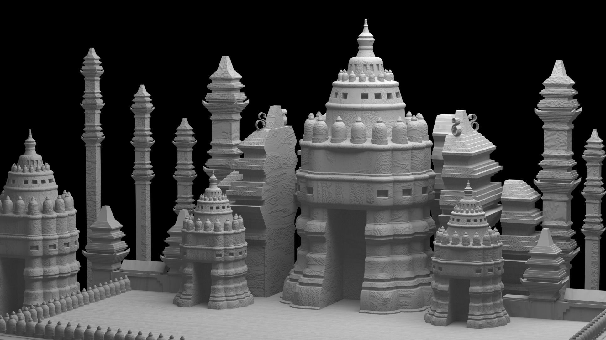 Prambanan Temple From Indonesia 3D model_1